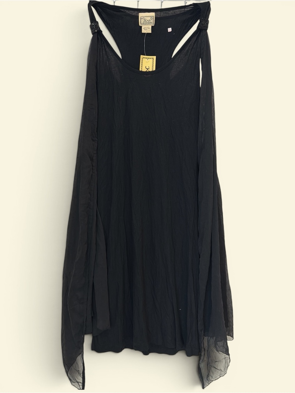 Black Sheer Layered Dress